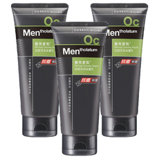 MENTHOLATUM 曼秀雷敦 男士抗痘淨涼洗面乳, 含薄荷天竺葵香味, 海藻鼠尾草萃取, 深入毛孔底部, 100g, 3條