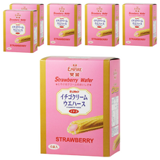 EMPIRE 雙盟 草莓酥棒, 外層酥脆, 可口草莓牛奶內餡, 獨立包裝, 攜帶方便, 100g, 6盒