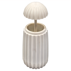 PUSH! 自動按壓式牙籤筒, 白色, 食品級PP材質, 1個