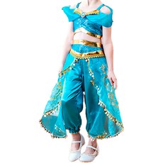 愛北鼻 萬聖節變裝服 茉莉公主變裝服 亮片造型 角色扮演服裝, 茉莉公主, 1件