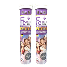 heilusan 好立善 鐵+C+B 發泡錠，紅潤亮顏, 4.1g, 20顆, 2條