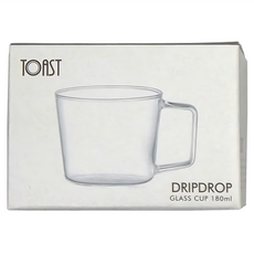 TOAST DRIPDROP 玻璃咖啡杯 180ml 耐熱玻璃, 透明色, 1個
