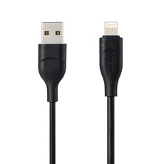 RONEVER Lightning TPE充電傳輸線, 50cm, 黑色, 1條