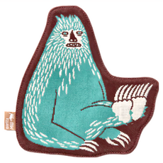 morita MiW 森田美 棉製繪圖風杯墊 100%棉, 雪怪 綠色, 1個