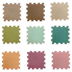 PMU 必美優 巧拼莫蘭迪 Set, 抹茶綠色+天藍色+松石綠色, 莫蘭迪色, 1組, 30 x 30 x 1cm