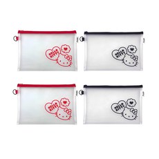 Hello Kitty 凱蒂貓 網面文件袋 4件組, A4, 1組