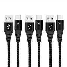 Barrier LED Type-C 高速充電線, 黑色, 3條, 1.2m