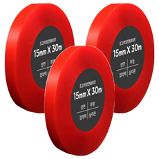 Dada 強力雙面膠帶, 15mm X 30m, 透明, 3捲