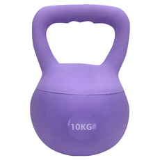 彩色軟壺鈴 10kg 紫色 軟式壺鈴 健身 瑜珈 訓練器材, 1個