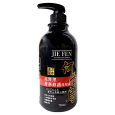 Jie Fen 潔芬生活 亮澤黑何首烏菁華修護洗髮露 草本 頭皮護理, 750ml, 1瓶