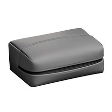 Seekis 汽車椅座後背紙巾盒 車載皮革面紙套 面紙盒, 1個, 灰色