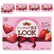 FUJIYA 不二家 Look心型草莓可可, 35g, 6盒