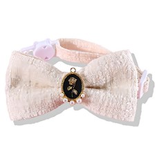 寵物項圈 20~30 x 1cm 時尚寵物配件, 42 杏仁白小香風, 1個