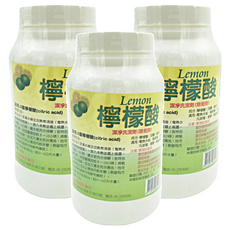 3皇 檸檬酸天然洗潔劑 深層洗淨 (除垢劑), 300g, 3罐