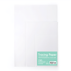 PaperPhant 3가지 사이즈(A4 A3 A5) 트레싱지(Tracing Paper) 베끼는 투명 종이, 150매