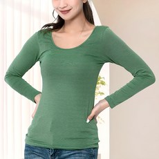 GIAT 吉亞特 女款捍溫吸濕發熱衣 台灣製, L, 綠條