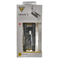 TOPEAK HEXUS X 21功能工具組，整合式鉻鉬鋼鏈條工具，含撬胎棒, 9 x 4 x 2.7cm, 1盒