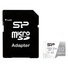 Silicon Power 廣穎電通 Superior microSD 512GB U3 A2 V30 4K 高耐用記憶卡 含轉卡, 1個
