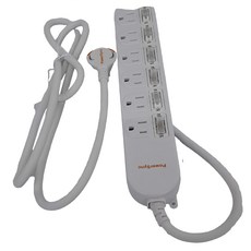 PowerSync 群加 6開6插防雷擊防突波延長線, 1.8m, 白色, 1個
