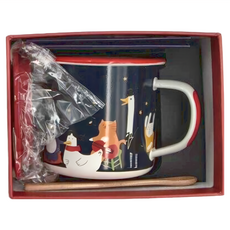 SHUEHO 樹可 生日派對變色琺瑯杯 500ml, 深藍色, 1個