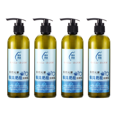 橙林良品 自然元素餐具奶瓶清潔乳, 洗後不乾澀, 500ml, 4瓶