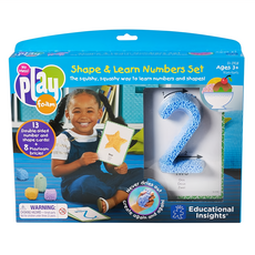 Educational Insights 魔塑粒粒黏土 123學習組，形狀與學習數字套裝，3歲以上適用, 1組