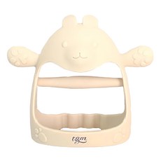 tgm 白金矽膠手套型固齒器, 兔兔奶油白, 1個