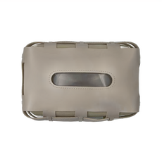 Warm House Decor 暖和家居 復古皮革衛生紙套 W0641, 灰色, 1個