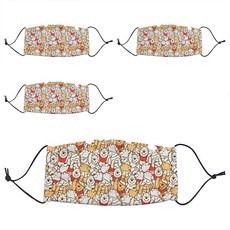 Disney 迪士尼 迪士尼布口罩 -亂花維尼(小), 亂花維尼, 小