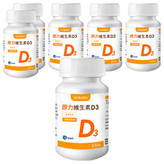 悠活原力 維生素D3, 120顆, 400mg, 6罐