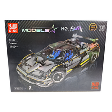 MOULD KING 宇星模王 花雅旗艦款跑車, 定製碳纖維紋路, 跑車輪轂-專屬後視鏡, 再現後擾流板和電鍍排氣管, 1盒