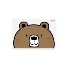 sillymann 韓國矽膠兒童餐墊 WSB264 100%鉑金矽膠材質 耐高溫可消毒, 小熊款, 1個