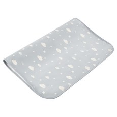 Kori Deer 可莉鹿 純棉表層透氣防水可水洗寶寶隔尿墊, 星星雲朵 藍色, 1個