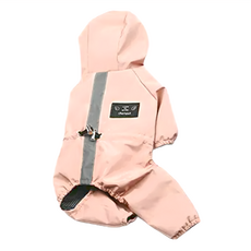 cheepet 趣派寵物 狗貓透氣戶外雨衣防寒衝鋒機能衣, XL, 粉色, 1件