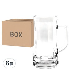 Ocean Glass 慕尼黑附柄啤酒杯 高180mm 容量640ml 泰國製, 大, 6個