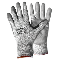 OHANVO 五級防割止滑戒護手套, SE-335/G/黑8, 2003-EN388 五級防割+2U塗層, 24 x 10cm, 灰色, 1雙