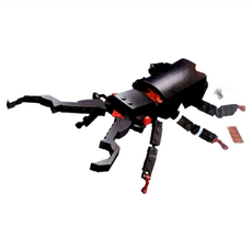 Silverback 擬真可動昆蟲積木模型, 長頸鹿鋸鍬形蟲 黑色, 1個