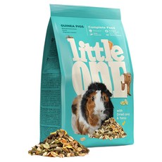 Little One 天竺鼠飼料, 含維生素C、果實片、五穀雜糧和乾燥蔬菜，提供營養支持，促進消化, 900g, 1包