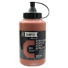 CAMPUS 康普思 壓克力顏料 N131761 211 焦茶紅, 500ml, 1色