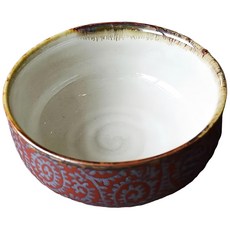 Minoya 美濃燒 4缽 日本製 11.5x5cm 300ml 陶瓷, 赤彩唐草, 1個