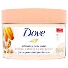 Dove 多芬身體磨砂膏 燕麥 + 金盞花, 細緻磨砂粒子 溫和清潔老廢角質, 298g, 1罐