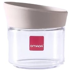omADA 罐子，TE(米白)色, 尺寸11.5*H11.2CM, 容量0.5L, 褐色, 1個