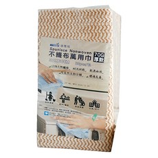 Winner 薇霓兒 萬用抹布 咖色條紋 70g 50條, 30 x 60cm, 1包