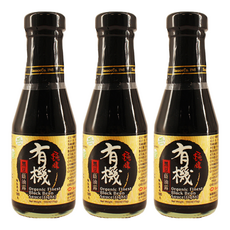 味榮 極釀有機黑豆蔭油露, 減少35%鹽分, 優級口感, 180天熟成, 155ml, 3瓶