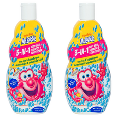 Mr.Bubble 三合一洗髮沐浴乳，無淚配方，低過敏性，皮膚科醫生和小兒科醫生測試, 473ml, 2瓶