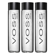 VOSS 芙絲 挪威氣泡礦泉水 玻璃瓶裝, 前CK設計總監設計, 雙層瓶蓋, 800ml, 3瓶