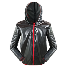 捷華 分離式雨衣上衣 XL, 黑色