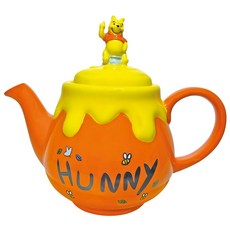 sun art Disney 陶瓷茶壺 橙色蜂蜜造型, POOH, 550ml, 1個