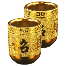 馥瑰馨盛 金賺盤神佛神獸供杯 含開光加持 4.2 x 4.2 x 4.7cm 2個