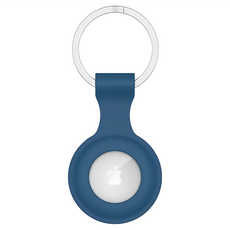 Timo AirTag 專用保護套 純色矽膠 藍色 防刮耐磨 輕巧便攜, 1個